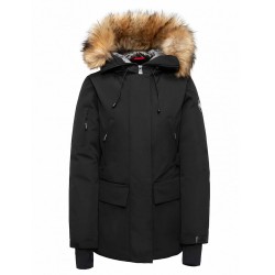 DIANA WOMEN Parka femme mi-longue rembourrée capuche fourrure amovibles zip